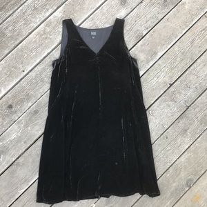 Eileen Fisher Black Velvet Dress, M